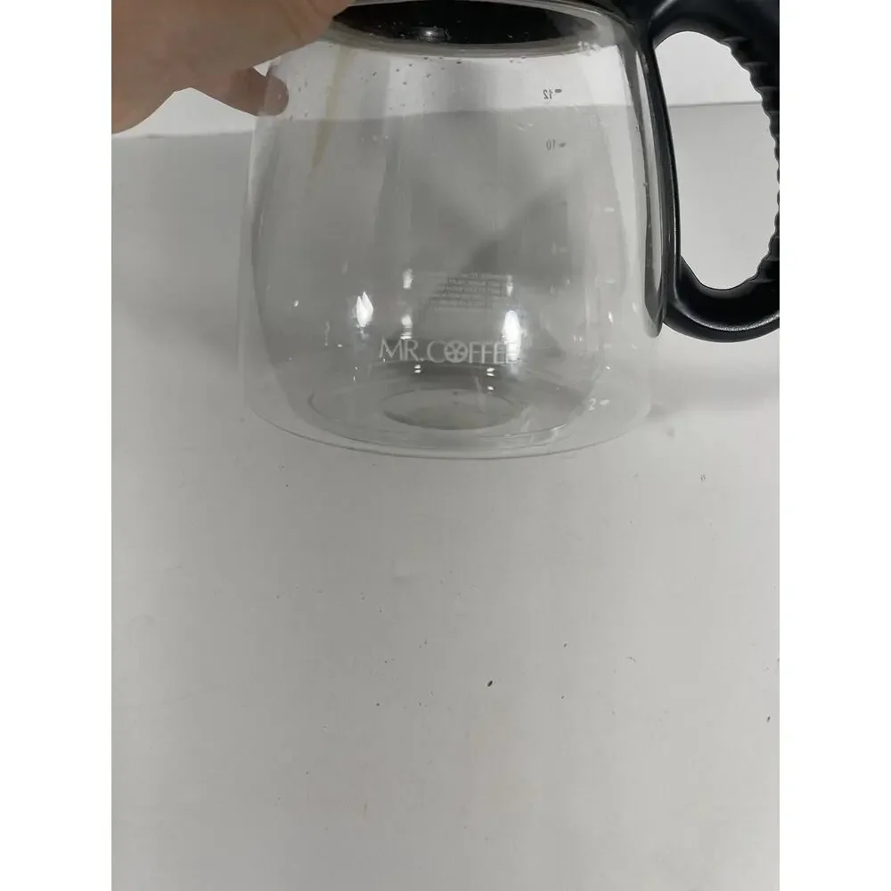 Mr. Coffee 12 Cup Carafe Glass Replacement‎ Decanter Pot Black Handle & Lid